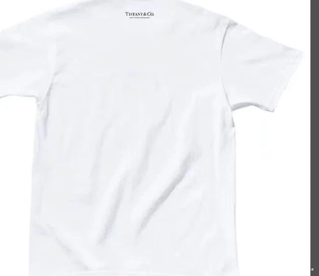Tiffany White T-shirt XL Co S L Box Sleeve Tee Tiffany Short M Logo Co 21FW 0912